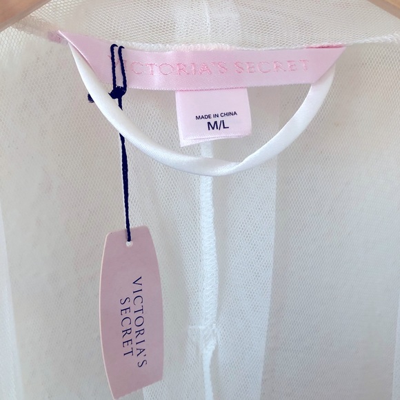 Victoria's Secret Embroidered Lace Peignoir Robe M/L - Picture 8 of 8